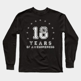 Vintage 18 years of awesomeness Long Sleeve T-Shirt